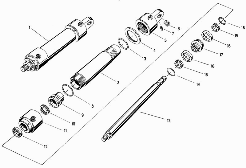 Рабочий цилиндр – подъемные рычаги Fortschritt Е-281-С