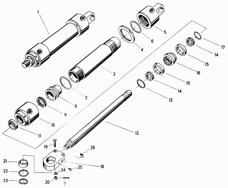 Рабочий цилиндр – управление Fortschritt Е-281-С