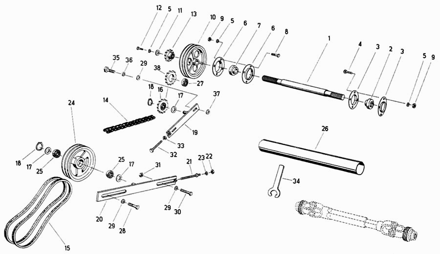 Приводной вал Fortschritt Е-281-С