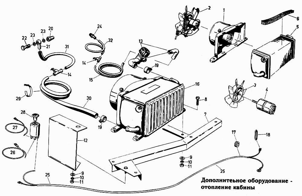 Дополнительное оборудование – отопление кабины Fortschritt Е-303