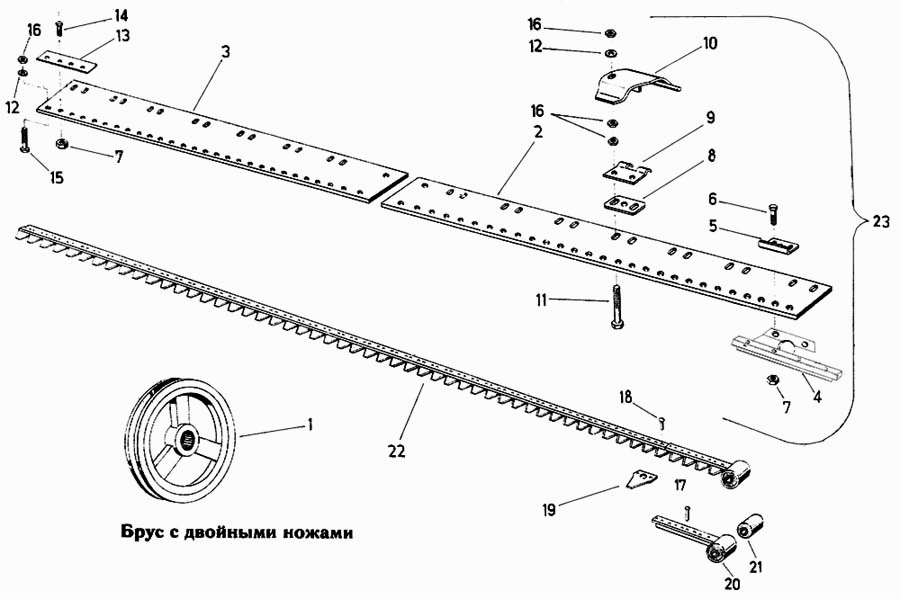 Брус с двойными ножами Fortschritt Е-303