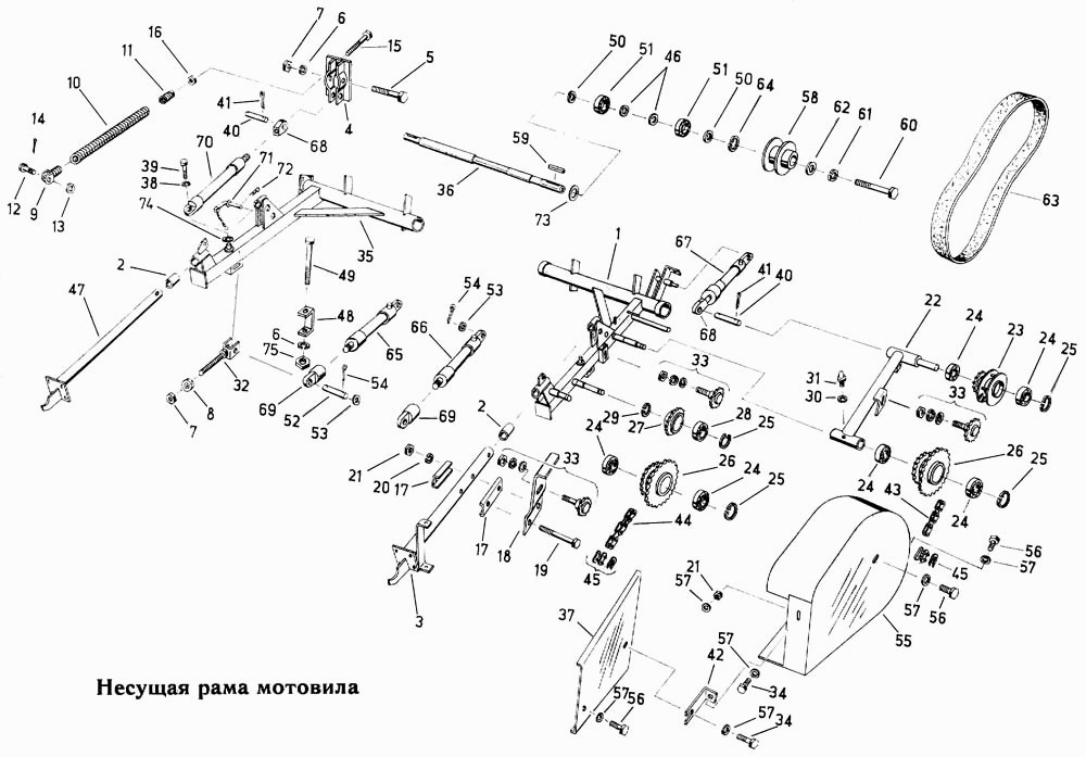 Несущая рама мотовила Fortschritt Е-303