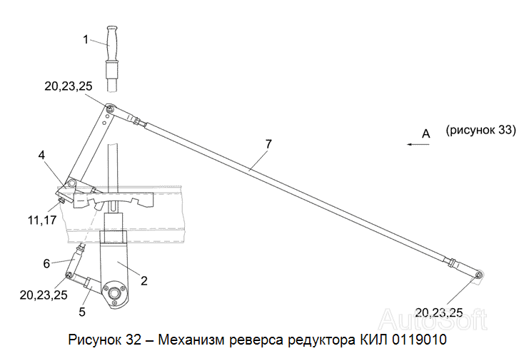 КИЛ 0119010 Механизм реверса редуктора (лист 1) Гомсельмаш КСК-100А-3. Каталог 2005г.