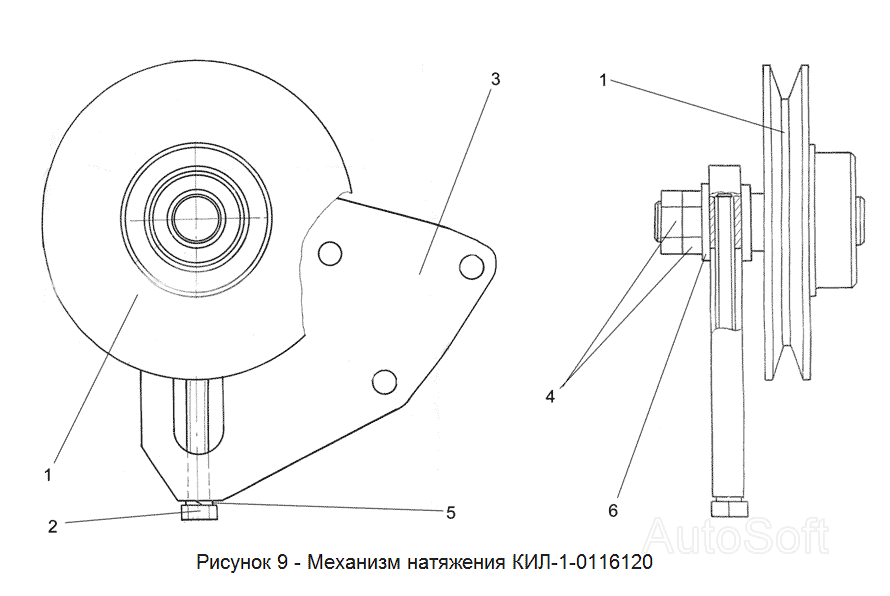 КИЛ-1-0116120 Механизм натяжения Гомсельмаш КСК-100А-3. Каталог 2005г.