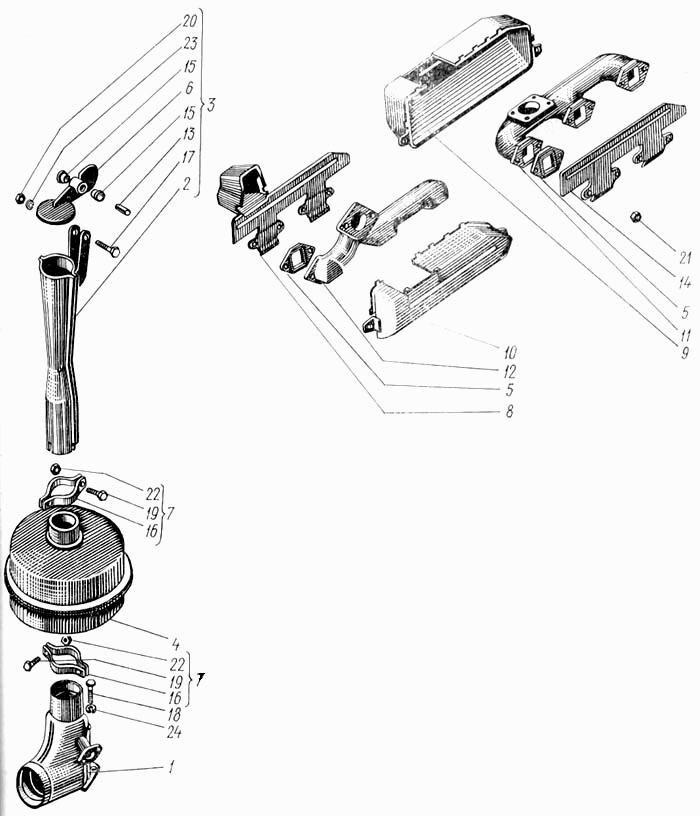 Выпускная система ХТЗ Т-150