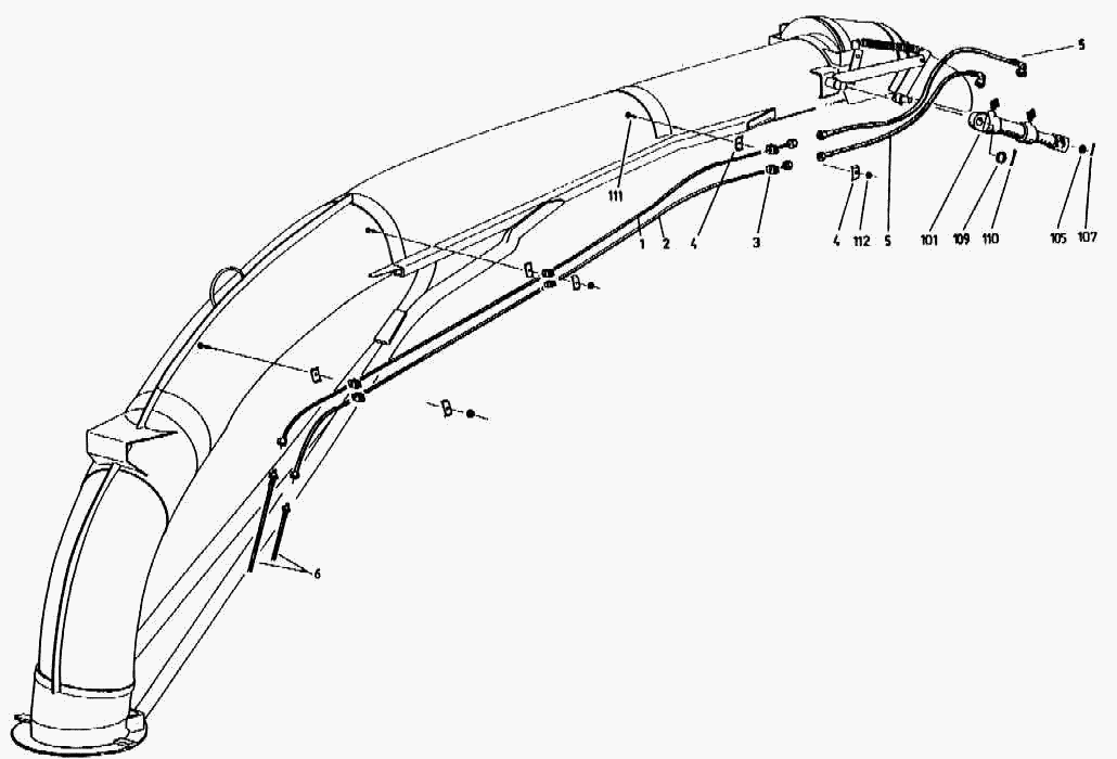 Гидравлическая система: силосопровод Кировец-Ландтехник Е-281 “MARAL-125”