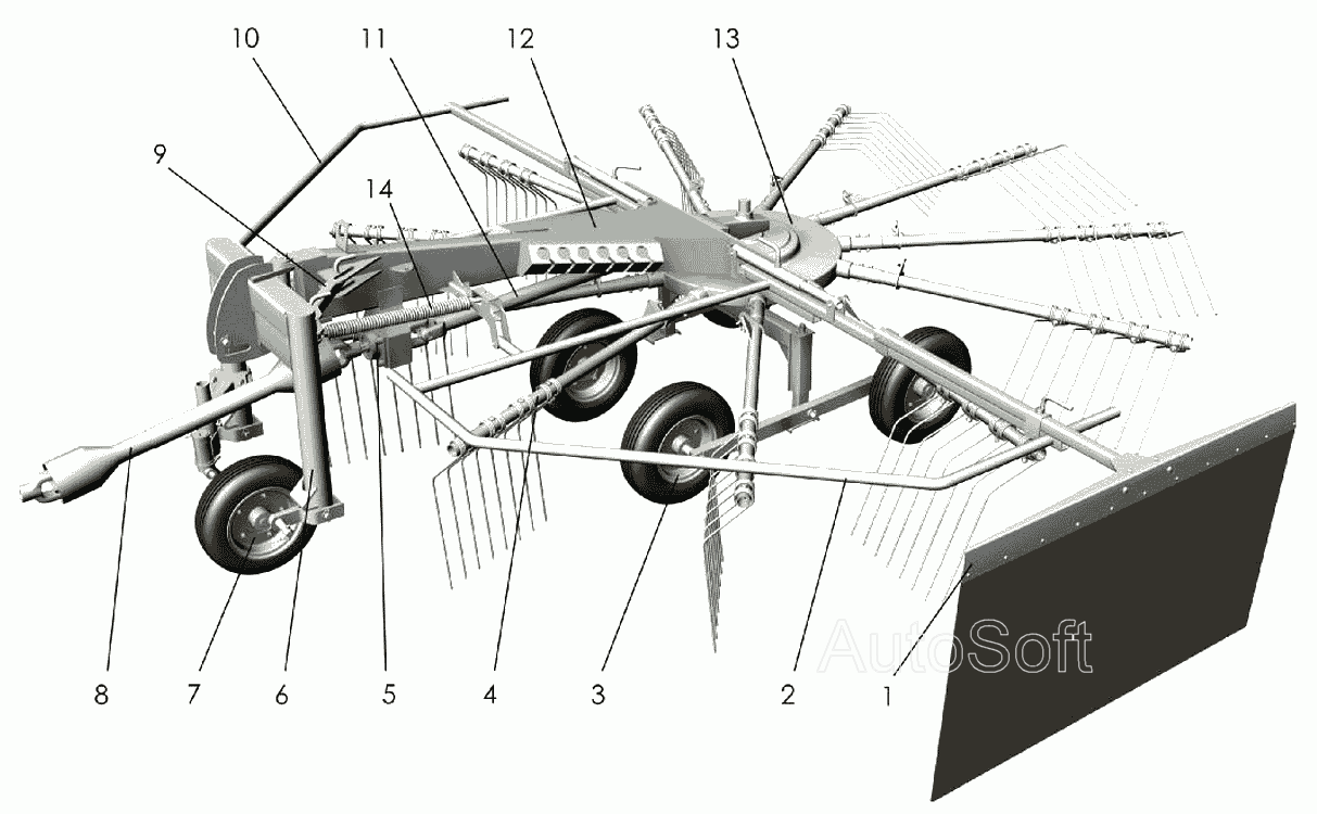Грабли ГРН-471 (общий вид) Клевер ГРН-471 “Kolibri”. Каталог 2007г.