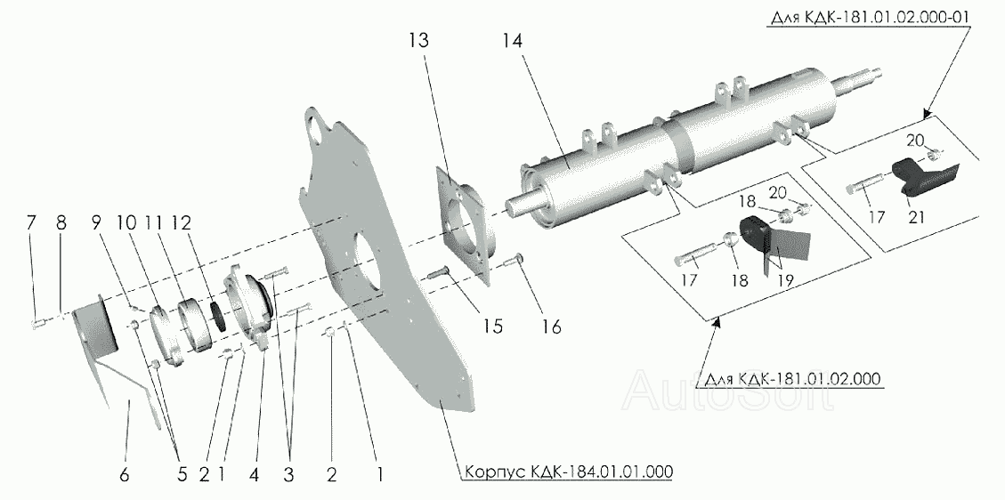 Ротор (левая опора и ножи) Клевер КДК-184 “Cheege”. Каталог 2007г.