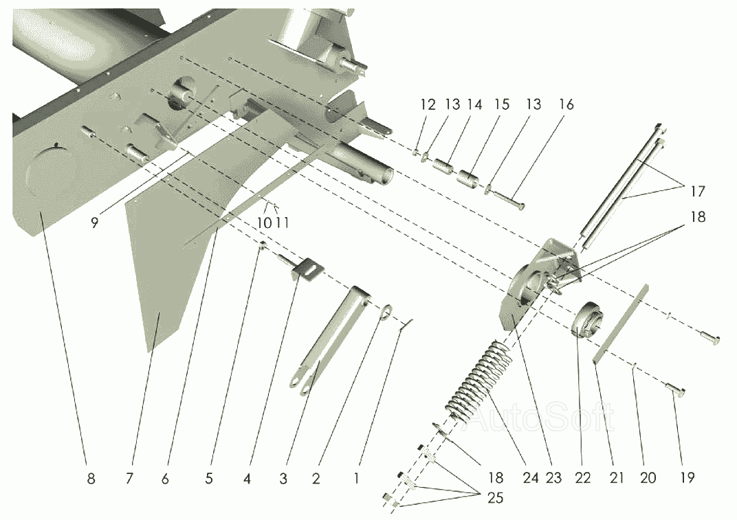 Рама (вид слева) Клевер ППР-120 “Pelikan”. Каталог 2007г.