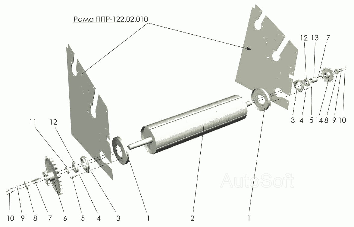 Вал приводной Клевер ППР-120 “Pelikan”. Каталог 2007г.