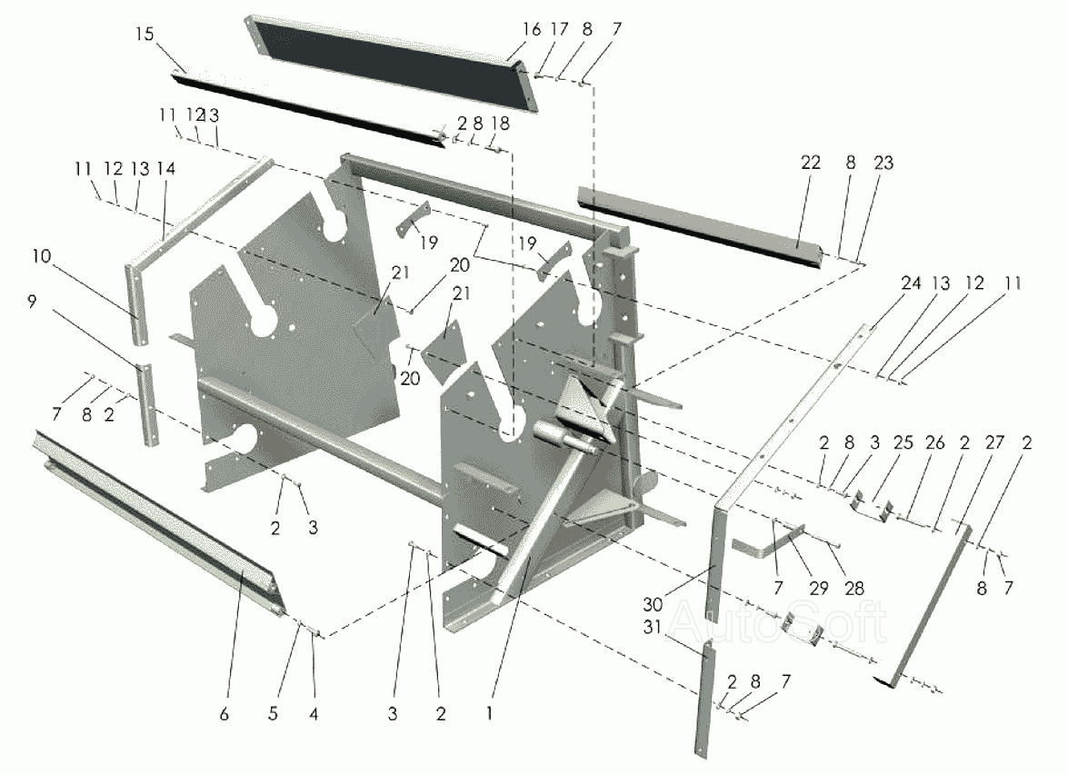 Рама верхней камеры Клевер ППР-120 “Pelikan”. Каталог 2007г.