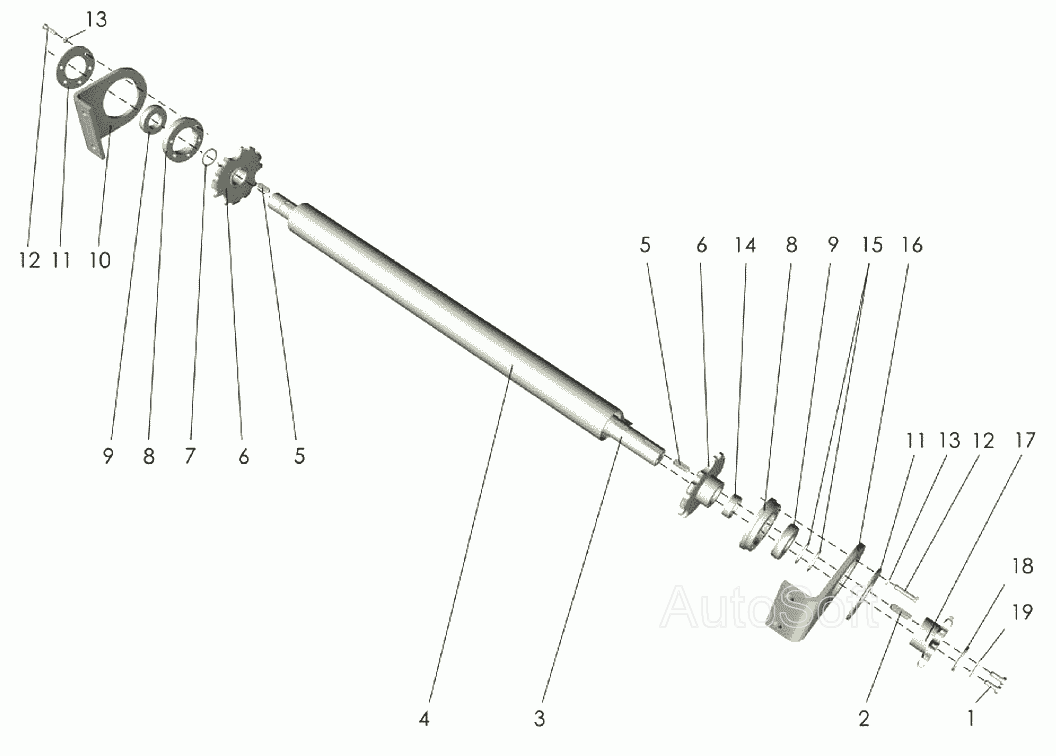 Вал ведущий Клевер ППР-120 “Pelikan”. Каталог 2007г.