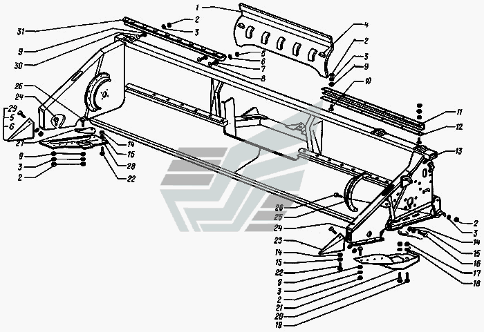 Корпус жатки ЖКН 5-2-1 КЗК Енисей 1200