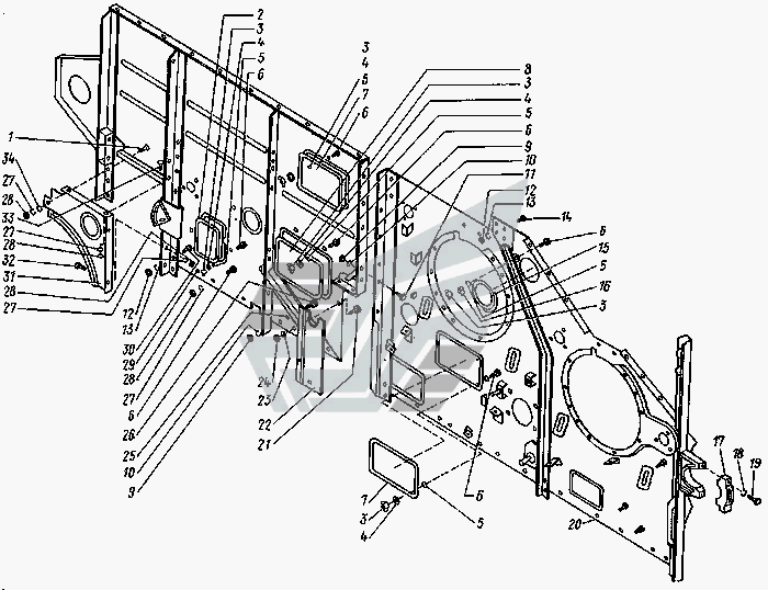 Панель правая с лючками КЗК Енисей 1200