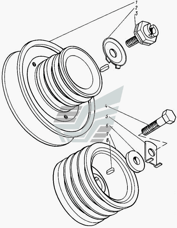 Шкивы двигателя КЗК Енисей 1200