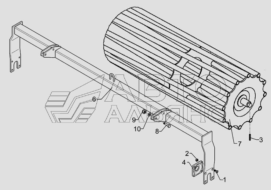 Tube bar roller D540-300 SM9 Lemken Smaragd 7/300. Каталог 2010г.