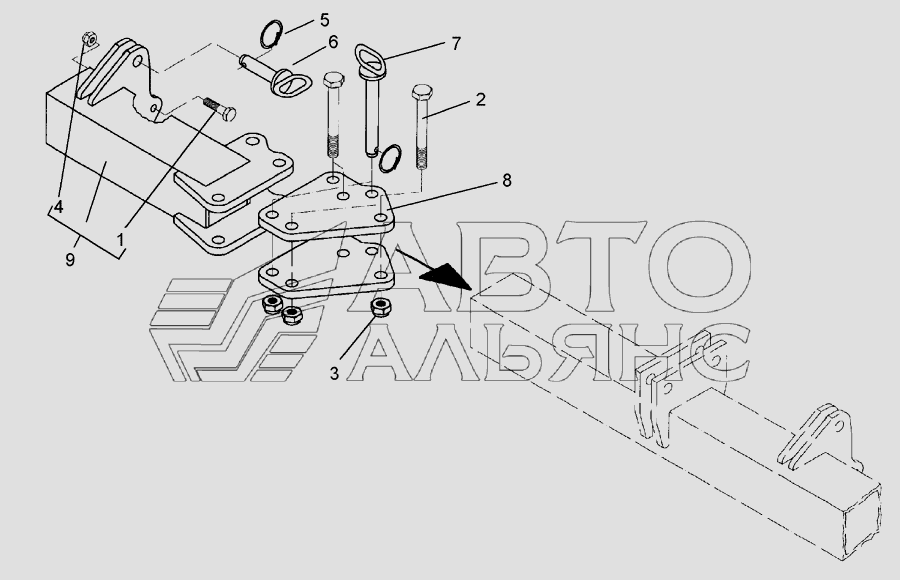 Bracket for outer disc RE 80×80 SM9 Lemken Smaragd 7/300. Каталог 2010г.