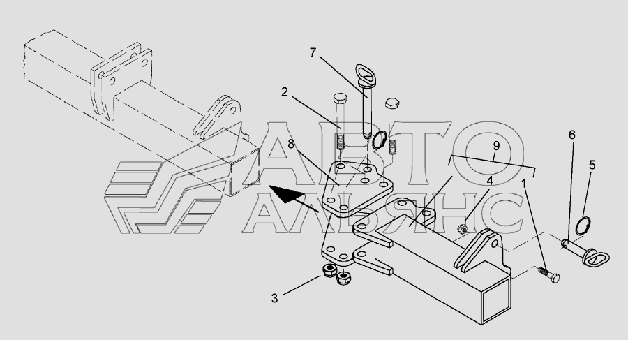 Bracket for outer disc LI 80×80 SM9 Lemken Smaragd 7/300. Каталог 2010г.