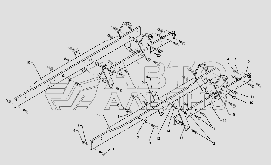 Carrier, 1 pair for harrow 120×2095-80×20 Smaragd 9 KU Lemken Smaragd 9/400K. Каталог 2010г.