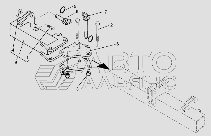 Bracket for outer disc RE 80×80 SM9 Lemken Smaragd 9/400K. Каталог 2010г.