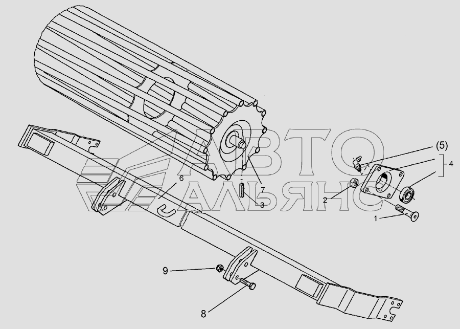 Tube bar roller D540-200 RE SM9 Lemken Smaragd 9/400K. Каталог 2010г.