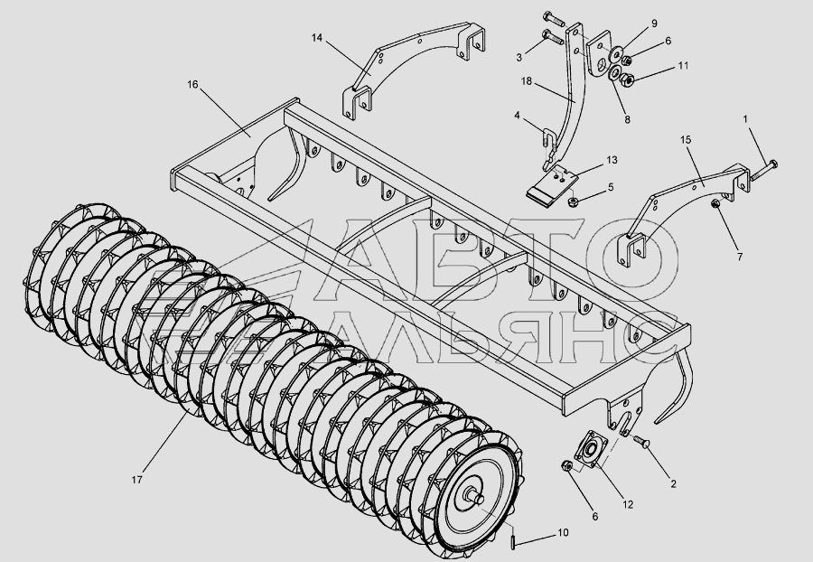 Trapeze packer roller TPW D500-200-14R150 Lemken Smaragd 9/400K. Каталог 2010г.