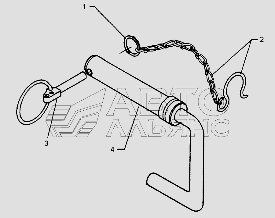 Top link pin with chain KAT3GK700 31,7×228 Lemken Smaragd 9/400K. Каталог 2010г.