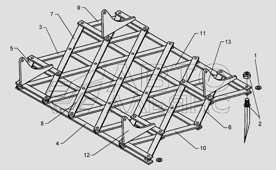 Harrow section 1,5m-A30 20×220 Lemken System-Korund 450 L. Каталог 2010г.