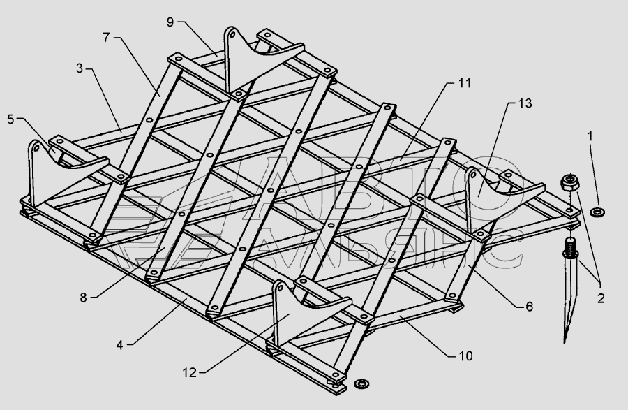 Harrow section 1,5m-A30 20×220 Lemken System-Korund 600 L. Каталог 2010г.