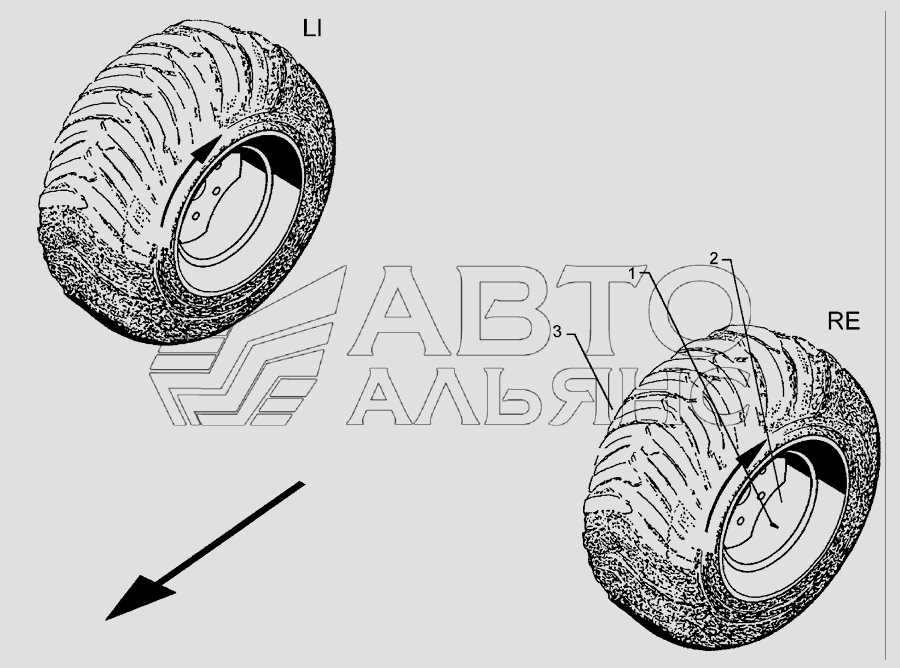 Wheel 6/161/205 D18 400-15.5 T404 -14PR RE Lemken Solitair 9/300. Каталог 2004г.