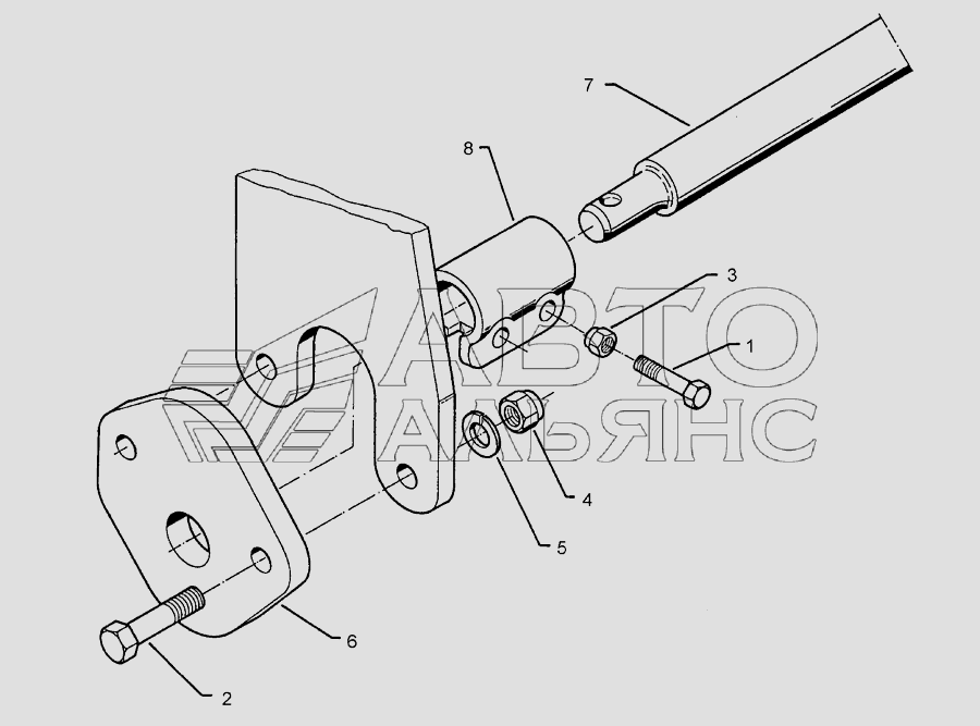 Lower link connection E55 L3 Z2 Lemken VariOpal 9. Каталог 2010г.