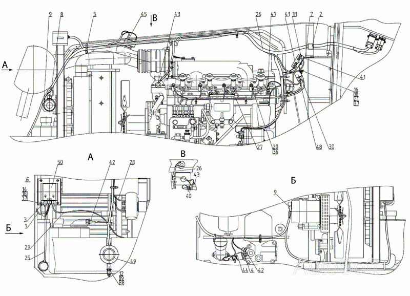 Электрооборудование двигателя МТЗ-1021.3. Каталог 2010г.