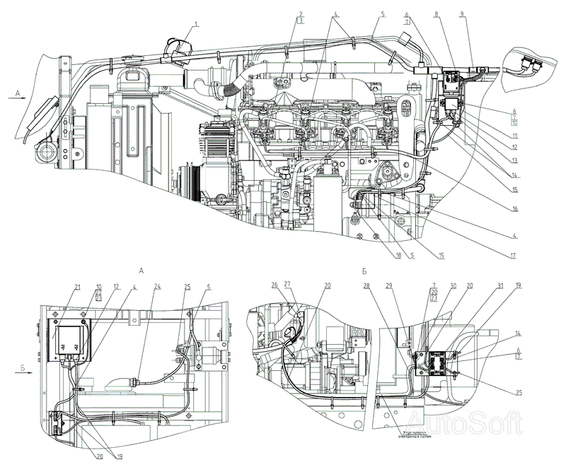 Электрооборудование двигателя МТЗ-1025.4. Каталог 2009г.