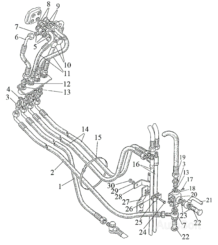 Управление рулевое гидрообъемное (реверс) МТЗ-1222/1523. Каталог 2009г.