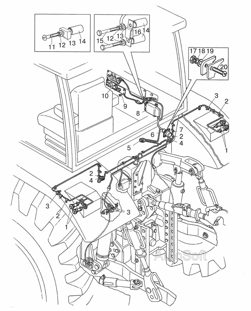 Управление навесным устройством “Bosch” МТЗ-1523. Каталог 2008г.