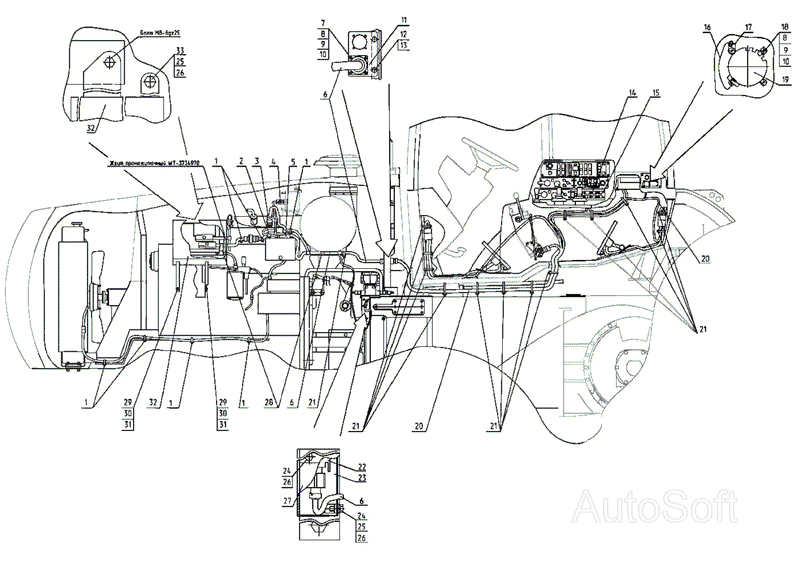 Управление двигателем (2522.1/3022.1) МТЗ-2522. Каталог 2010г.