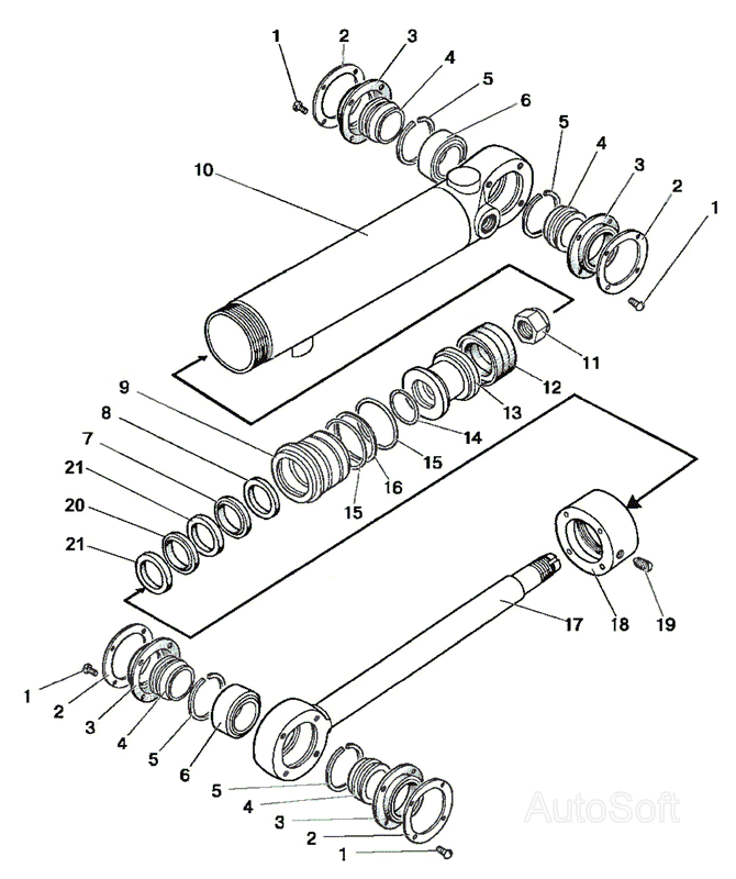 Гидроцилиндр Ц63 (63×30-250) МТЗ-2522. Каталог 2010г.