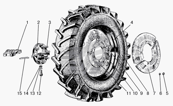 Колеса задние. Ступицы задних колес МТЗ-510/512, 520/522. Каталог 2010г.