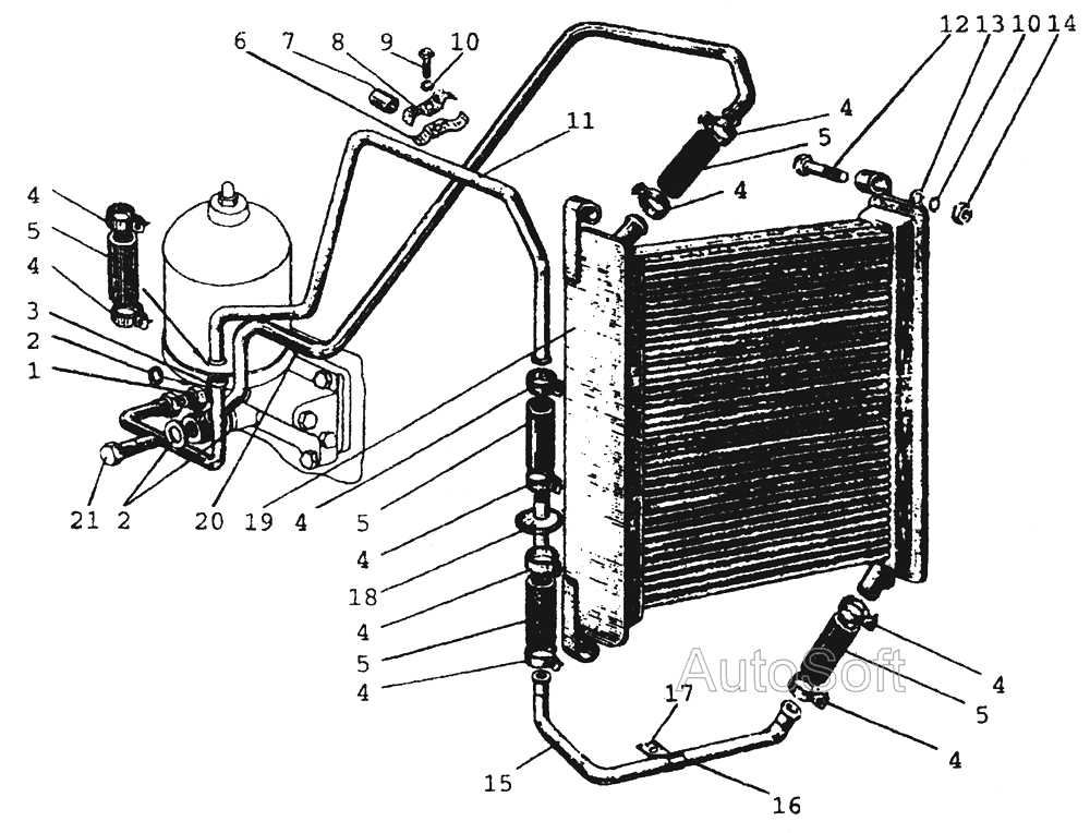1405 Радиатор масляный МТЗ-80. Каталог 2002г.