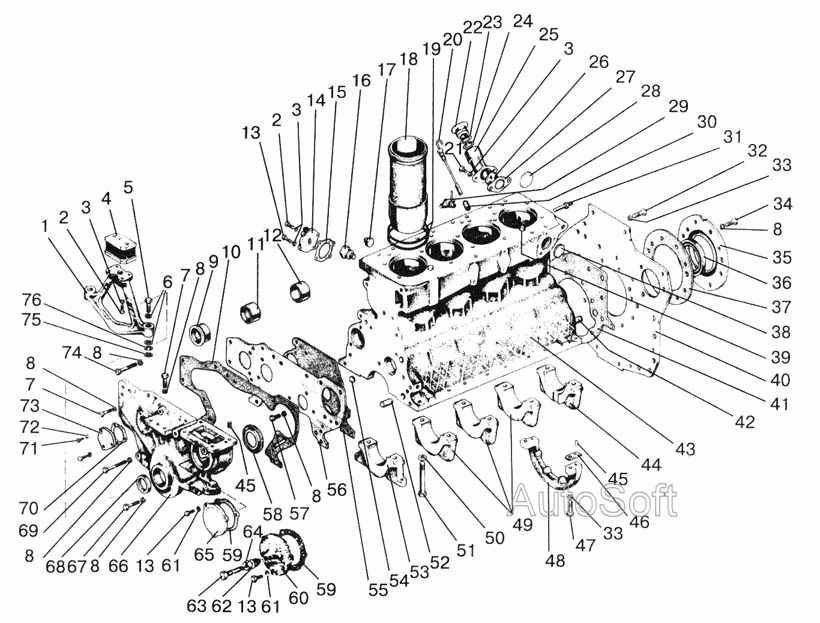 Механизмы двигателя МТЗ-822. Каталог 2008г.