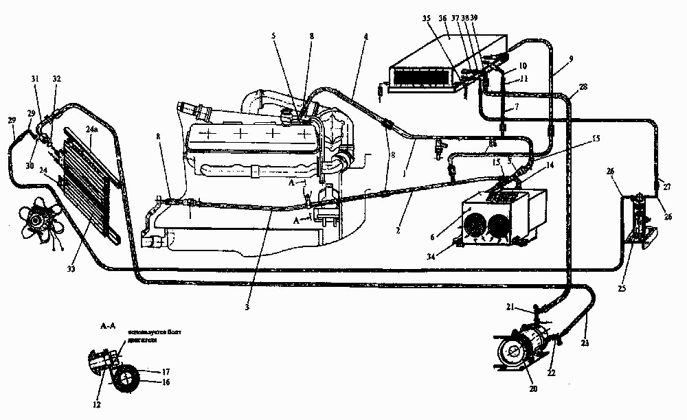Система кондиционирования, вентиляции и отопления воздуха кабины ПТЗ K-744P1. Каталог 2001г.