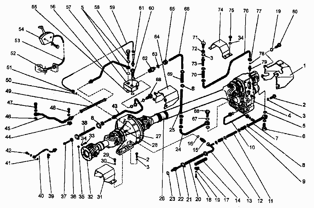 Механизм отбора мощности ПТЗ K-744P1. Каталог 2001г.