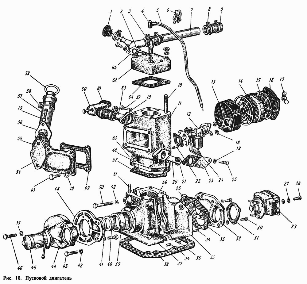 Пусковой двигатель ЮМЗ-6Л. Каталог 1991г.