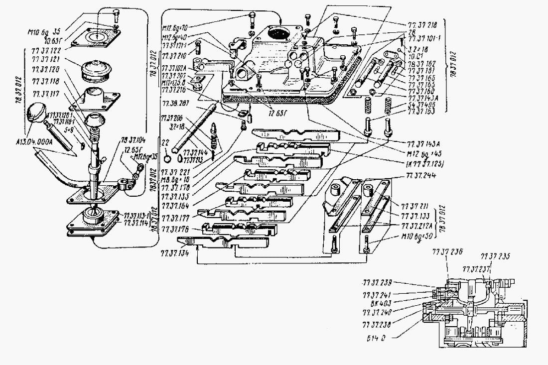 Коробка передач ВгТЗ ДТ-75Н. Каталог 1987г.