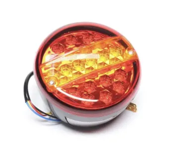 Фонарь LED задний ДК3701 (12/24В) круглый красно-оранжевый габаритов и подсветки номера