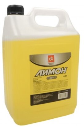 Омыватель стекла зимний -20 STANDARD Dushes желтый (канистра 4л) (ДК) - Фото 1