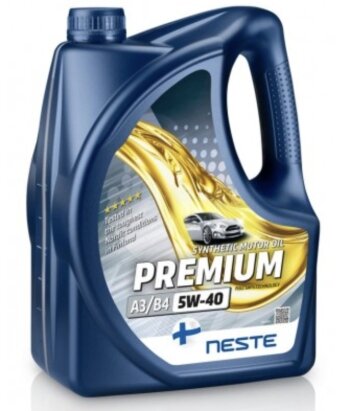 Масло NESTE моторное PREMIUM A3/B4 5W-40 API SN,SM,SL,SJ/CF синт. (4 л) - Фото 1