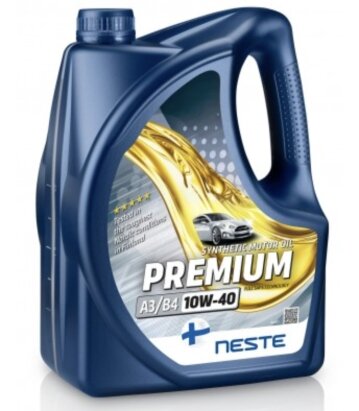 Масло NESTE моторное PREMIUM A3/B4 10W-40 API SN/CF VW502/505, MB229.3 синт. (4 л) - Фото 1