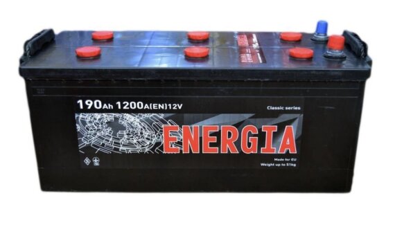 Аккумулятор 190А3 Ев (+/-) ENERGIA (1200EN) (513х223х223) - Фото 1