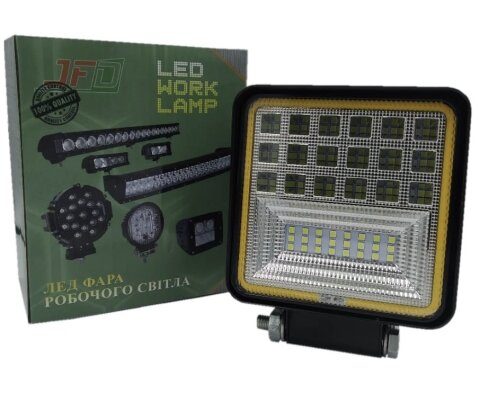 Фара LED квадратная 63W/45 (42х1,5W гибридный луч,5040Lm (1060) - Фото 1